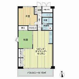 ライオンズマンション八事ガーデン弐番館(2LDK/4階)の間取り写真
