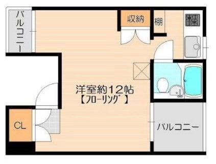 ポケットハウス(ワンルーム/3階)の間取り写真