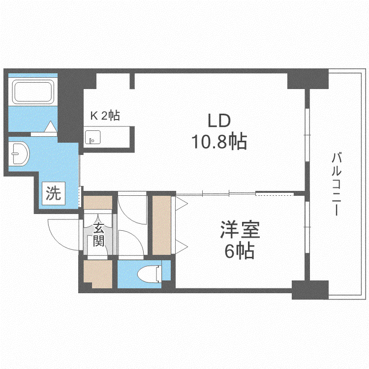 ティアラタワー中島倶楽部(1LDK/23階)の間取り写真