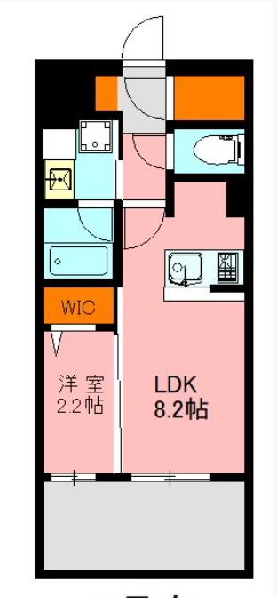 デュ・レジア博多レジデンス(1LDK/3階)の間取り写真