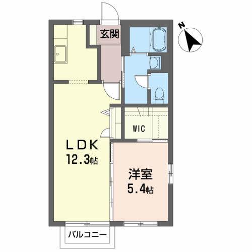 シャーメゾン高玉(1LDK/2階)の間取り写真