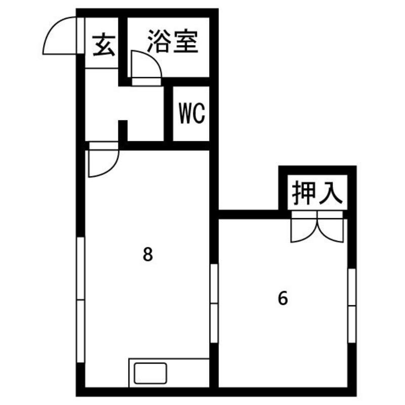 コンフォート西宮の沢(1LDK/3階)の間取り写真