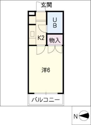 エレガンスSAWADA(1K/1階)の間取り写真