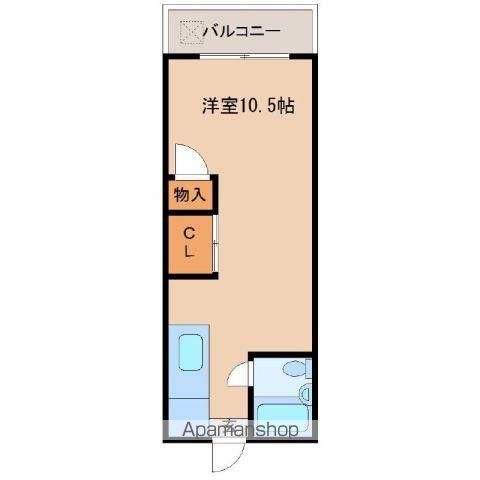竹の内コーポ(ワンルーム/2階)の間取り写真