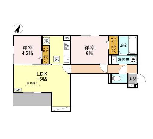 STグランツ(2LDK/1階)の間取り写真
