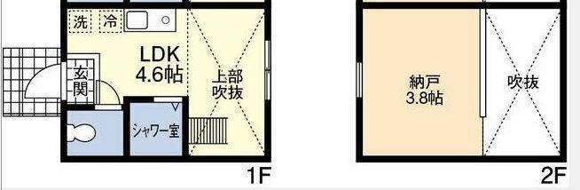 スーパーワンルーム坂田(ワンルーム/1階)の間取り写真