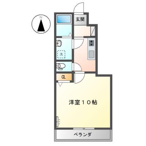 フェリックス(1K/1階)の間取り写真