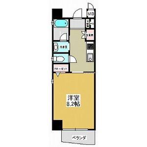 セレニティー金山(1K/4階)の間取り写真