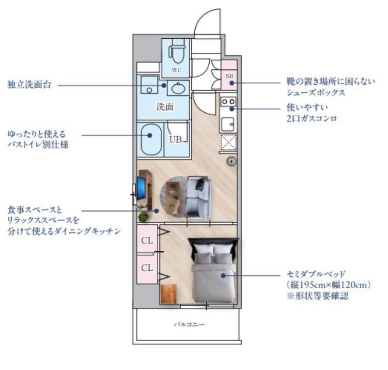 ALIVIS東十条(1LDK/4階)の間取り写真