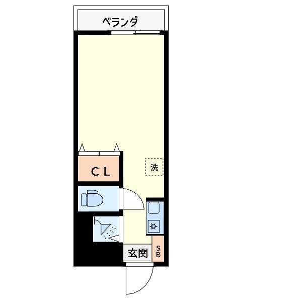 エースピア錦糸町(ワンルーム/2階)の間取り写真