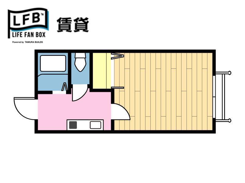 ヴィラージュM(1K/2階)の間取り写真