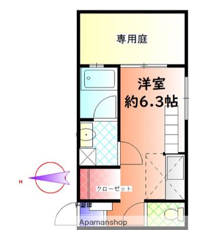 BESTAGE八景島(ワンルーム/1階)の間取り写真