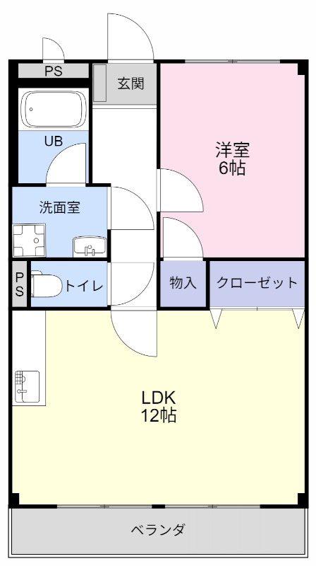 プリエール・ド・リラ(1LDK/2階)の間取り写真