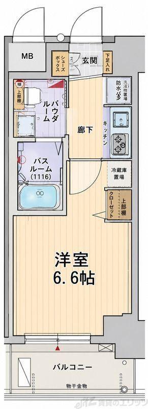 エステムコート新大阪IXグランブライト(1K/10階)の間取り写真