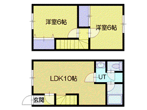 アメニティ清水(2LDK/1階)の間取り写真