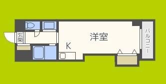 タツミ第六ハイツ新館(ワンルーム/2階)の間取り写真
