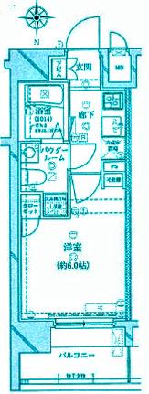 アルテシモ レガ(1K/10階)の間取り写真