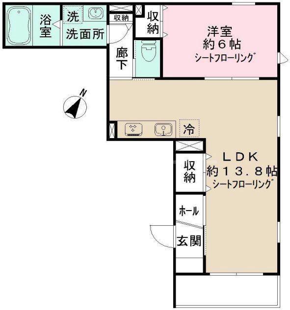 NIDO LARGO(1LDK/2階)の間取り写真