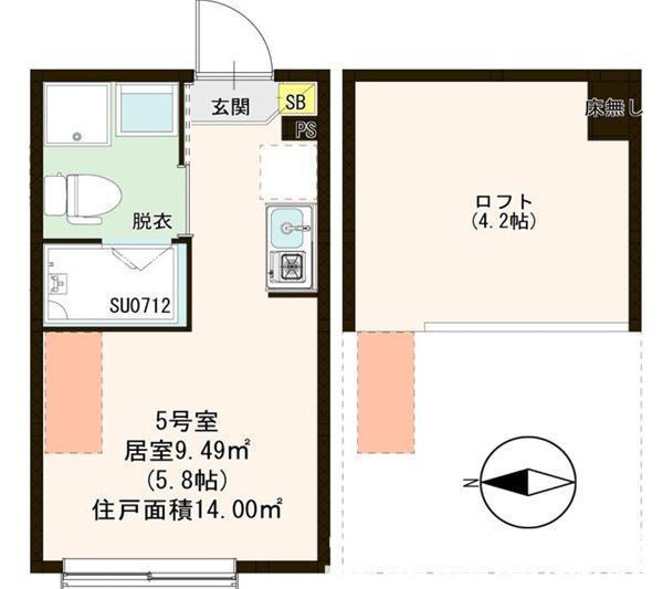 ANGE MAISON(ワンルーム/2階)の間取り写真