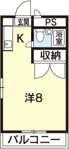 シグナル21(1K/4階)の間取り写真