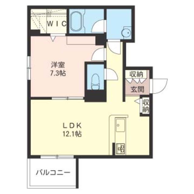 RESIDENCE二幸(1LDK/2階)の間取り写真
