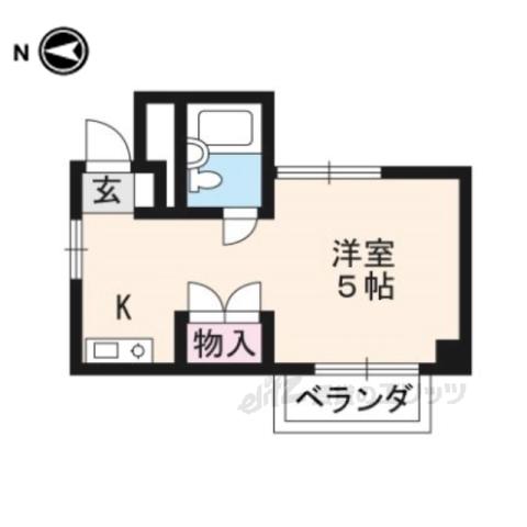 グリーンマンション(ワンルーム/2階)の間取り写真