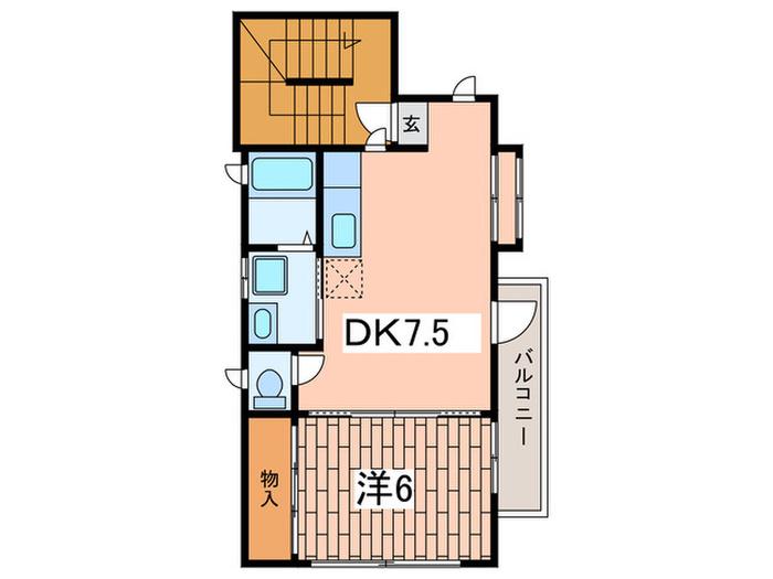田中ビル(1DK/3階)の間取り写真