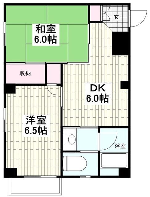 COMS1(2DK/3階)の間取り写真