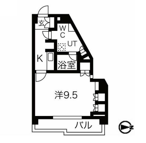 日神デュオステージ小竹向原(1K/1階)の間取り写真