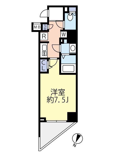 グランヴァン練馬桜台(1K/3階)の間取り写真
