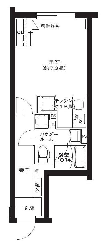 ジェノヴィア池袋(1K/3階)の間取り写真