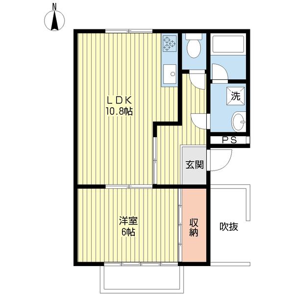 NASU18(1LDK/2階)の間取り写真