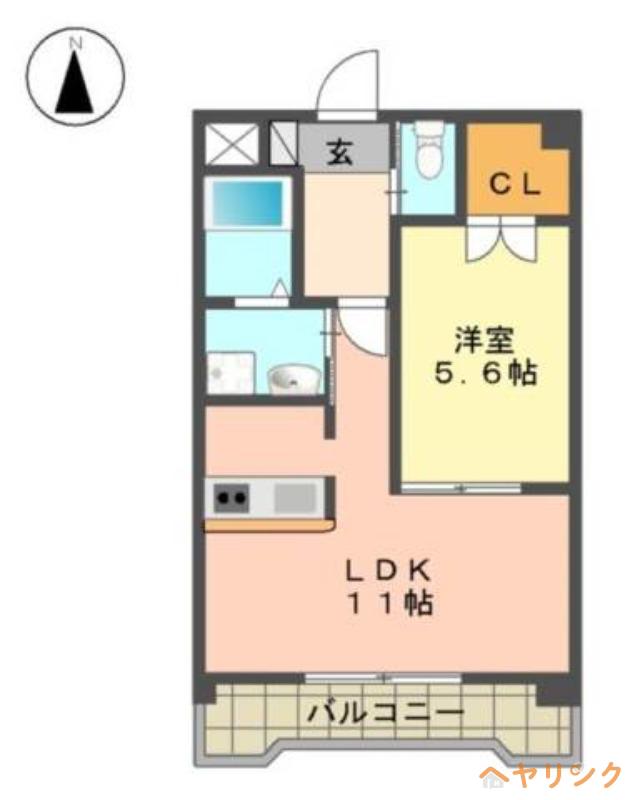 ルミエールユウキ(1LDK/1階)の間取り写真