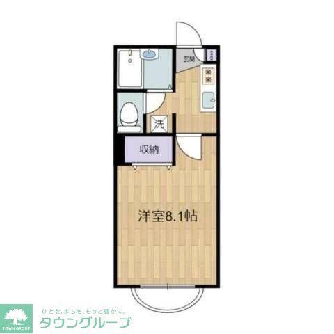 第5グリーンハイツ(1K/1階)の間取り写真