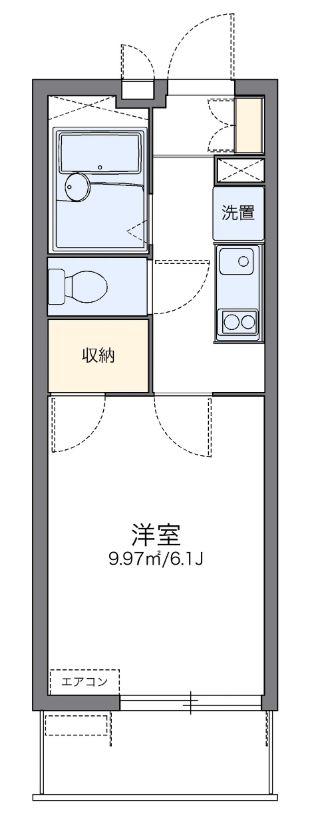 京急久里浜線 京急久里浜駅 徒歩18分 3階建 築16年(1K/1階)の間取り写真
