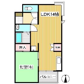 レジデンス染谷台C(1LDK/3階)の間取り写真