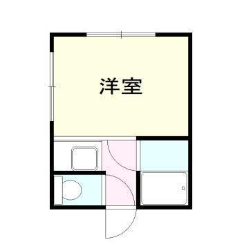 ゆめコーポ(ワンルーム/3階)の間取り写真