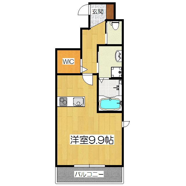 COZY HOUSE(ワンルーム/3階)の間取り写真