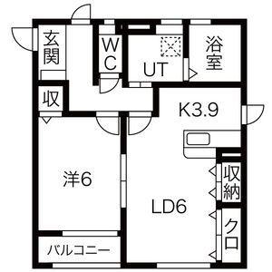 フォーシーズンズ(1LDK/2階)の間取り写真