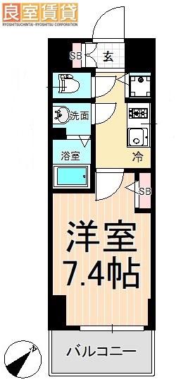 エスリード新栄グランラグジェ(1K/12階)の間取り写真