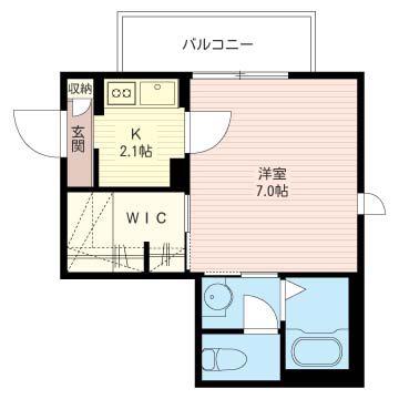 グレース(1K/3階)の間取り写真