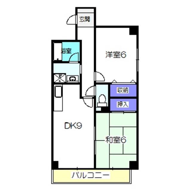 シャルマンエイト(2LDK/2階)の間取り写真