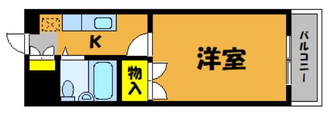 コンフォート宇多津(1K/5階)の間取り写真