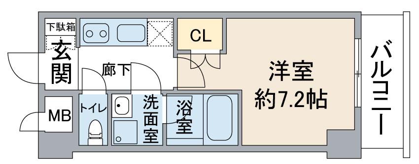 VANCOUVER1118大曽根(1K/8階)の間取り写真