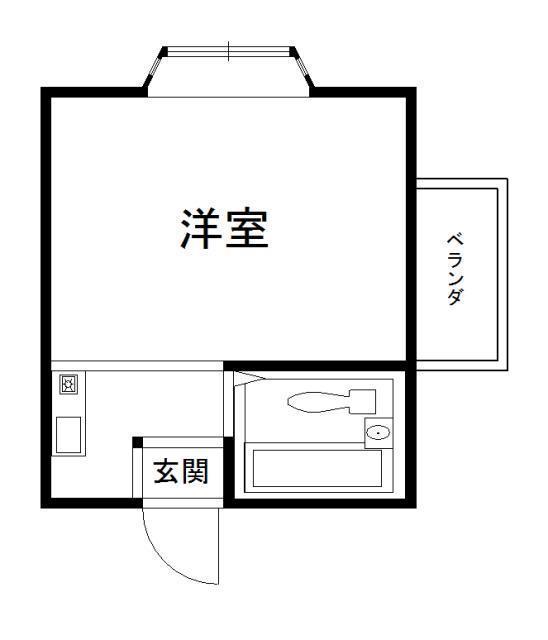 セレーナ北町(ワンルーム/2階)の間取り写真