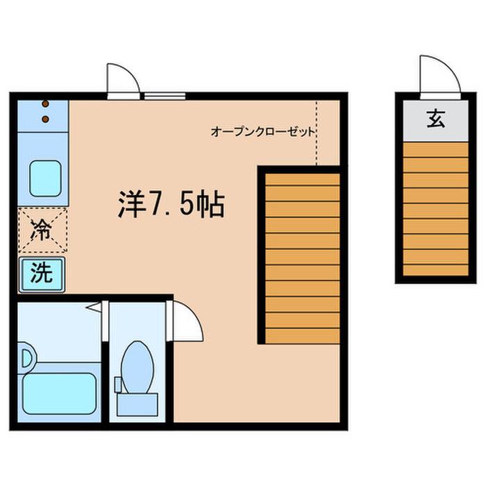 KEWEL用賀II(ワンルーム/2階)の間取り写真