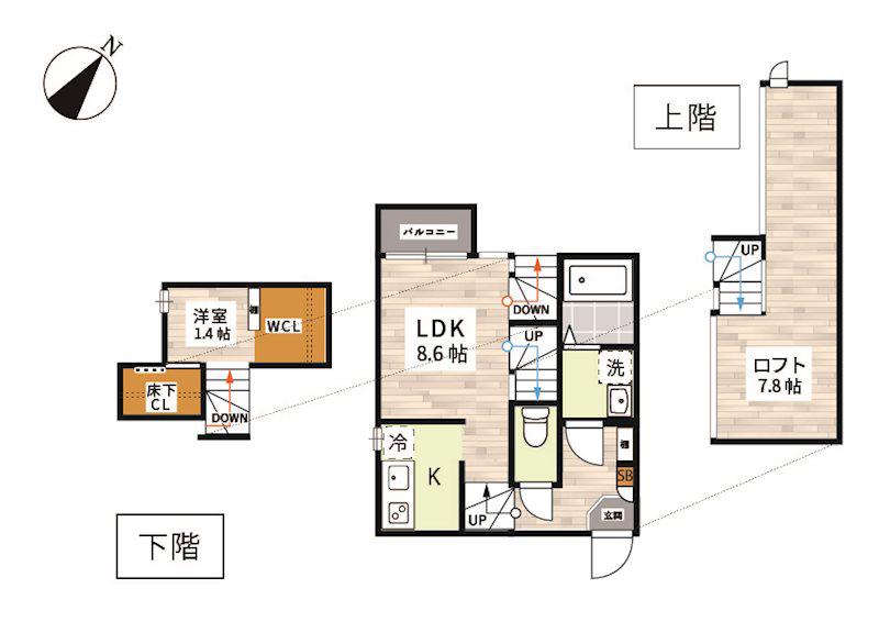 ADC吉塚グラン(1SLDK/1階)の間取り写真