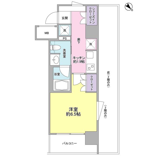 ル メイユ 横浜関内(1K/5階)の間取り写真