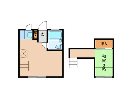 シャインノーブル本庄(ワンルーム/2階)の間取り写真