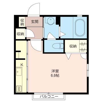 アーバンヒルズ C(ワンルーム/1階)の間取り写真